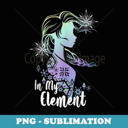 disney frozen 2 in my element elsa aurora silhouette - premium sublimation digital download