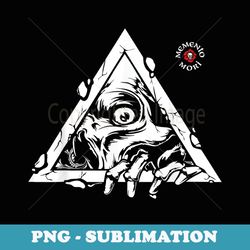 zombie third eye - illuminati pyramid - memento mori