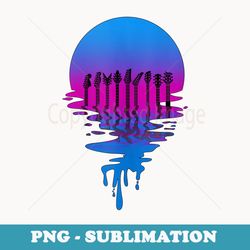 vintage retro sunset rock n roll guitars - stylish sublimation digital download