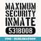 Inmate Prisoner Halloween Costume (Design On Back Of ) - PNG Transparent Sublimation Design