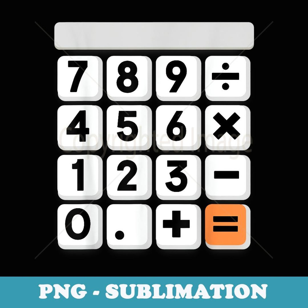 Calculator Easy Halloween Costume for Math Teacher - Unique Sublimation PNG Download