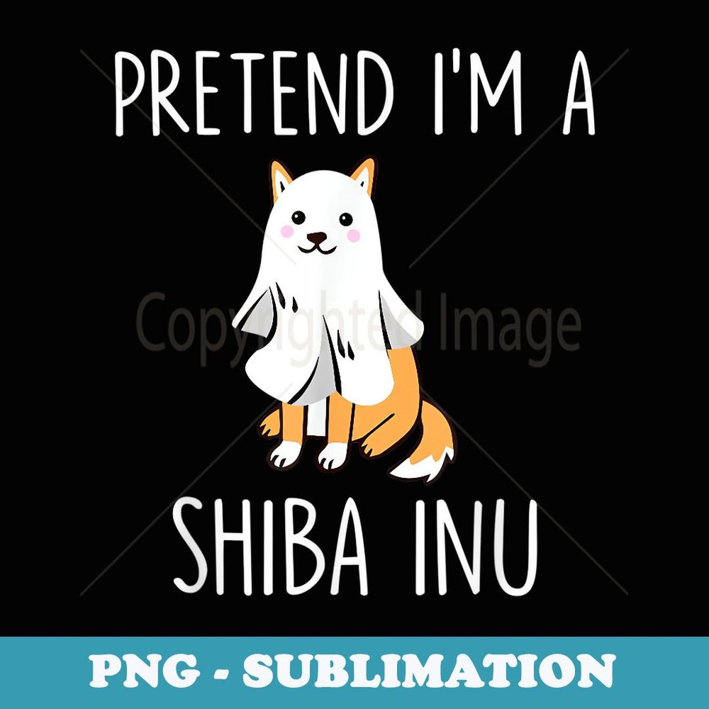 Pretend I'm A Shiba Inu Dog Costume Halloween Funny - Elegant Sublimation PNG Download