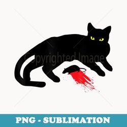 black cat killer instincts dead mouse punk goth - aesthetic sublimation digital file