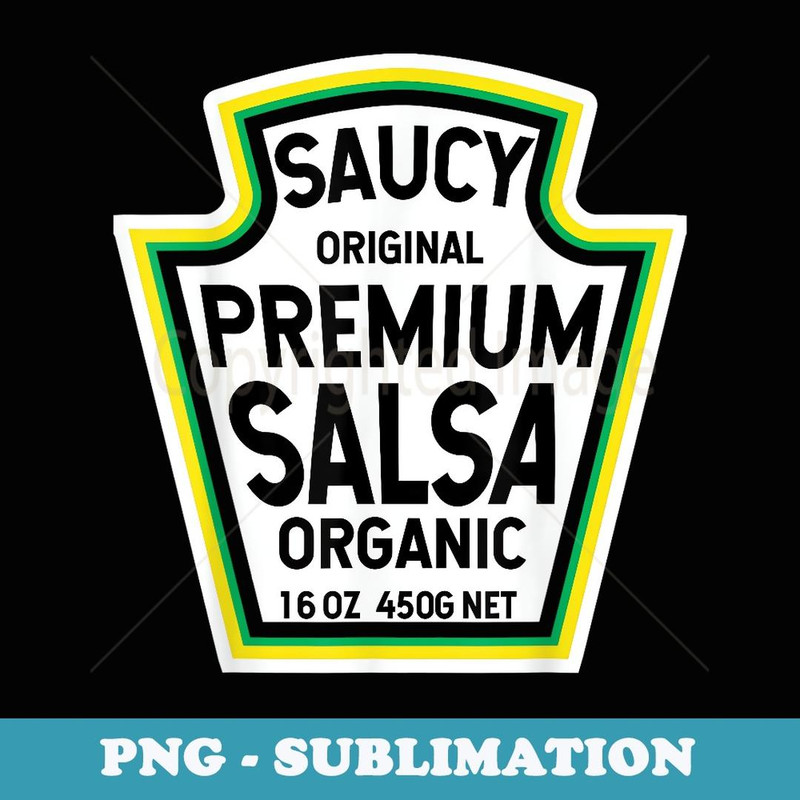 Salsa Easy Halloween Costume Matching Group Couples Taco - PNG Sublimation Digital Download