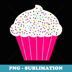 cupcake fun food costume white frosting sprinkles halloween - instant sublimation digital download