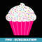 Cupcake Fun Food Costume White Frosting Sprinkles Halloween - Instant Sublimation Digital Download
