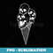 Creepy Skulls Icecream Horror Halloween Design - Exclusive PNG Sublimation Download