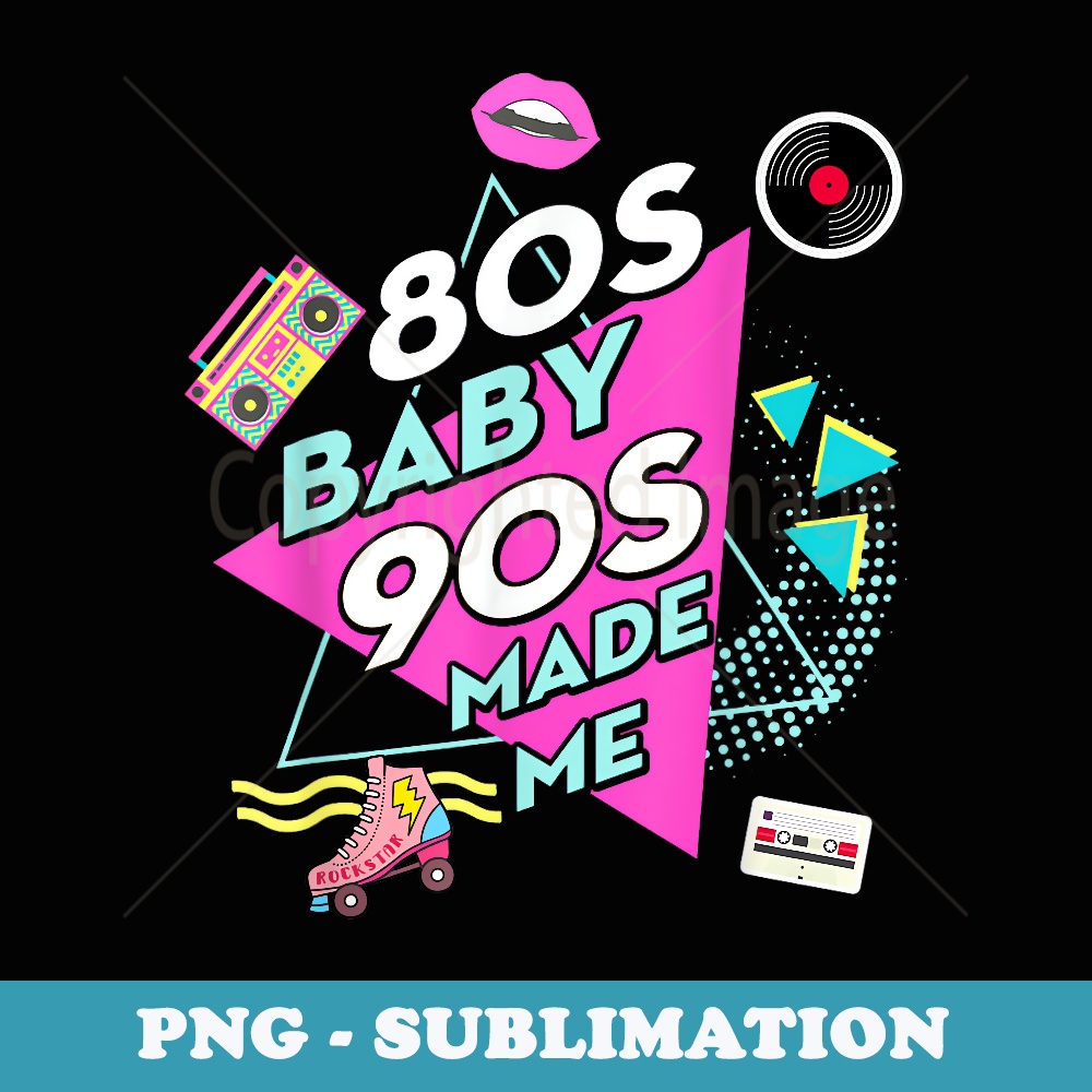1980s 80's Baby 1990s 90's Outfit Costume Retro Party Theme - Modern Sublimation PNG File