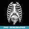 Alien x-ray skeleton Halloween graphic - Instant PNG Sublimation Download