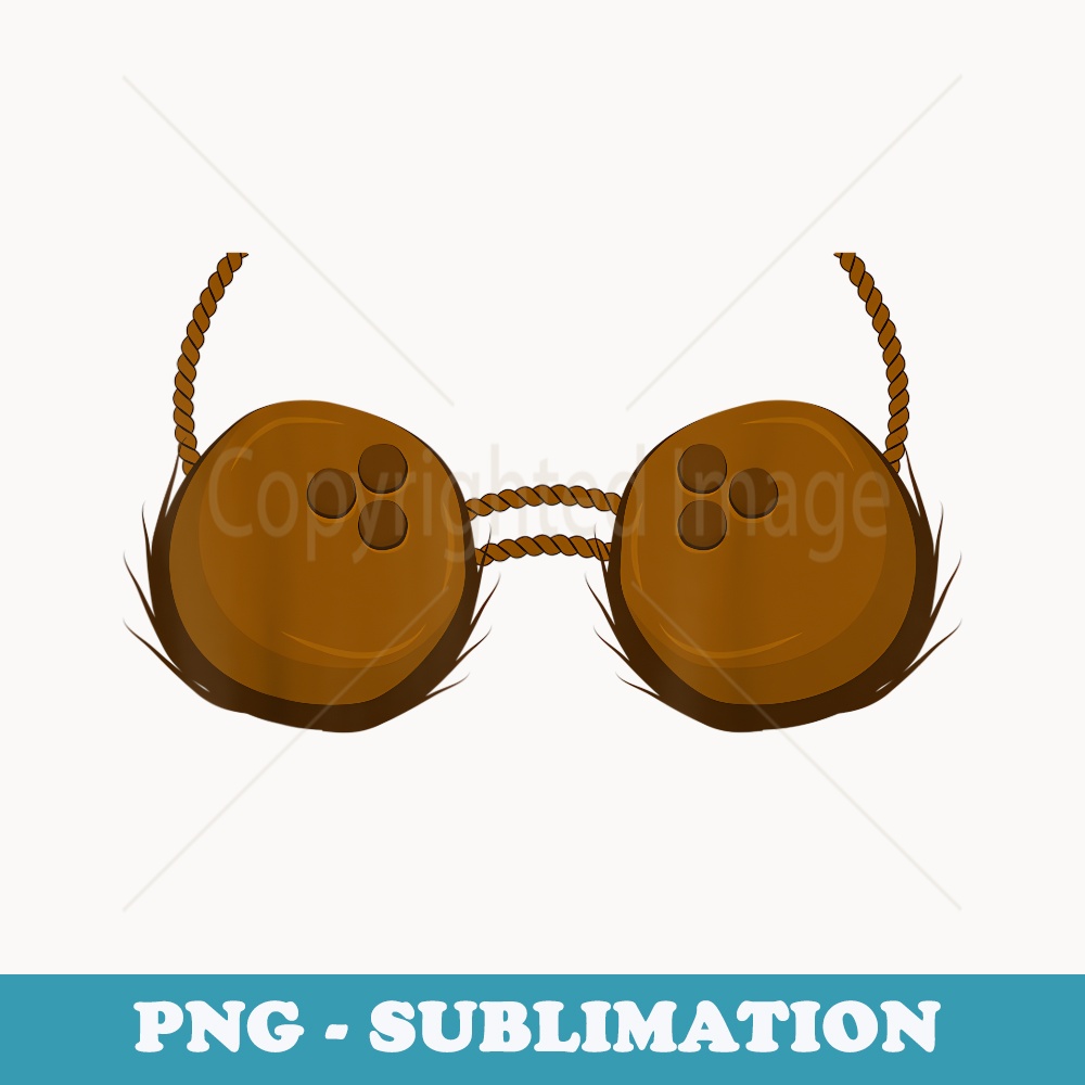 Coconut Bra Costume - Mermaid Halloween - Premium PNG Sublimation File