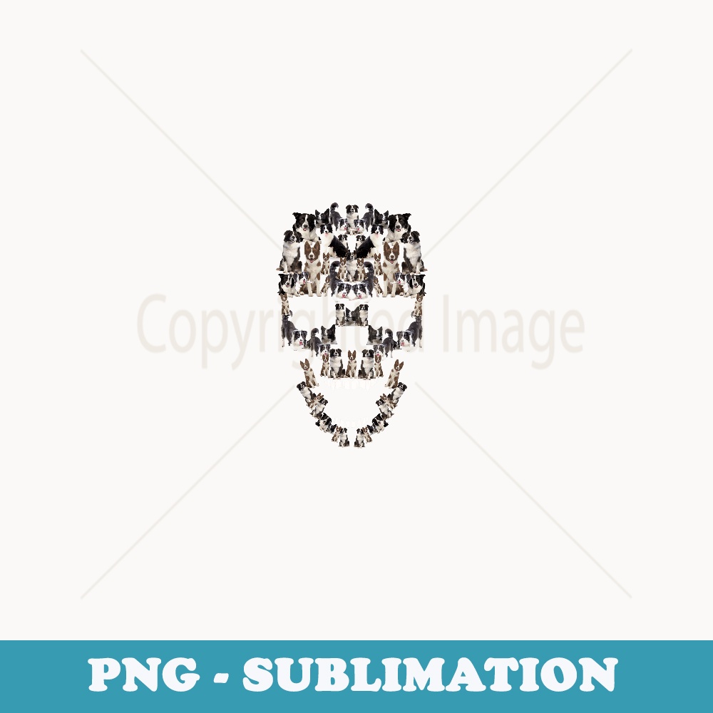 Border Collie Dog Skull Halloween Costume Dog Lovers - Stylish Sublimation Digital Download