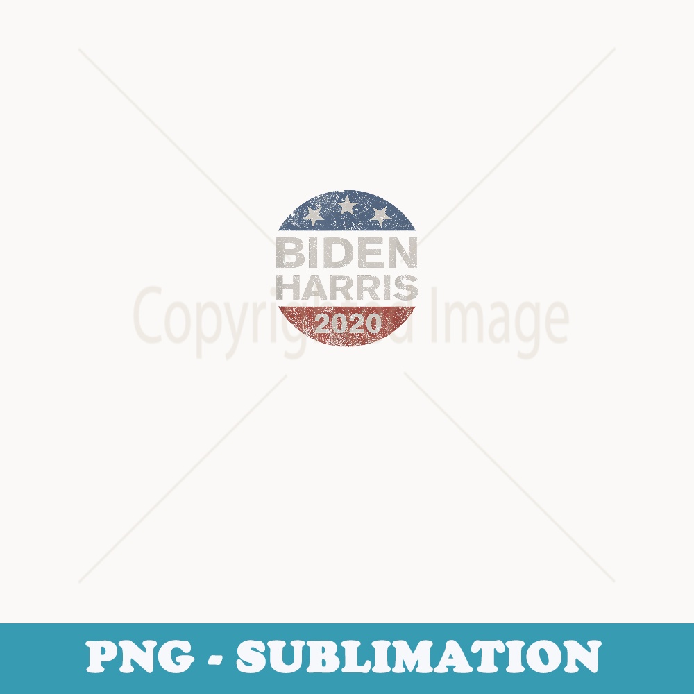 Biden Harris 2020 Vintage Button - Elegant Sublimation PNG Download