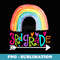 3rd Grade Teacher Funny Rainbow Lover Back To School s - Special Edition Sublimation PNG File