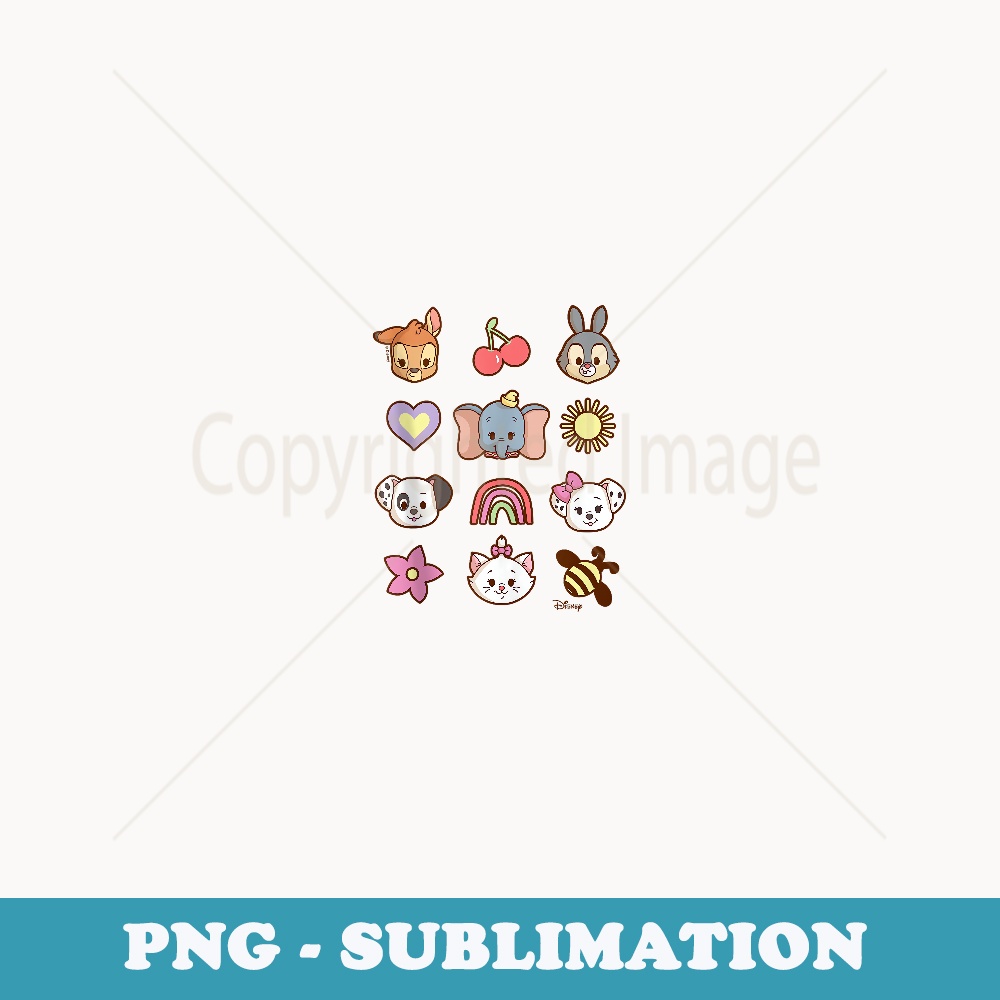Dumbo - Character Group With Icons - Aesthetic Sublimation Digital File