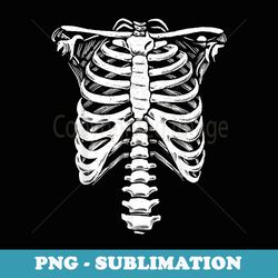 skeleton rib cage simple halloween costume skeleton - png transparent sublimation design