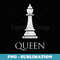 Queen Chess Piece Game Matching Simple Halloween Costume - PNG Sublimation Digital Download