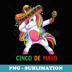 dabbing unicorn let's fiesta cinco de mayo girls - instant sublimation digital download