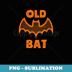 vintage old bat tee for halloween and birthdays in orange - creative sublimation png download