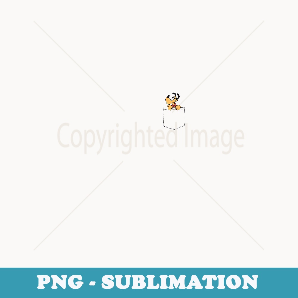 Disney Pluto Pocket - Aesthetic Sublimation Digital File