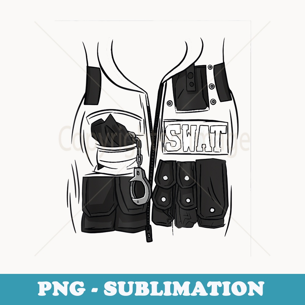 Police Officer SWAT Body Vest Costume Police Officer Cop - Exclusive PNG Sublimation Download