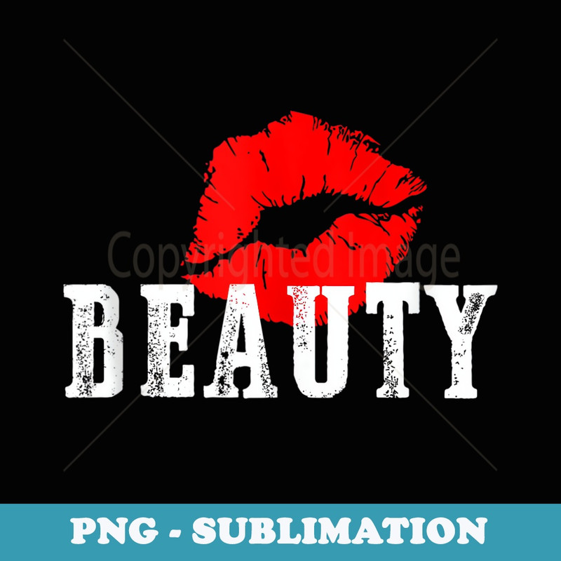 Red lips Beauty beast matching Halloween costume for couples - Modern Sublimation PNG File