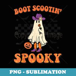 retro halloween cowgirl ghost western boot scootin spooky - aesthetic sublimation digital file