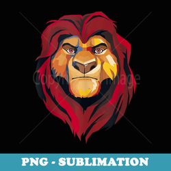disney the lion king mufasa artistic painted portrait - artistic sublimation digital file