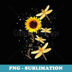 dragonfly sunflower teacher growth mindset choose to shine - special edition sublimation png file