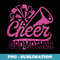 s Cheer Godmother Biggest Fan Cheerleader Mother's Day - Modern Sublimation PNG File