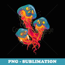 skull and jellyfish - png transparent sublimation design