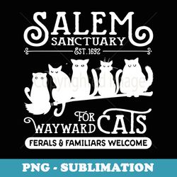 funny witch salem home for wayward black cats 1692 halloween - decorative sublimation png file