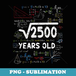 square root of 2500 50th birthday vintage math 50 years old - premium png sublimation file