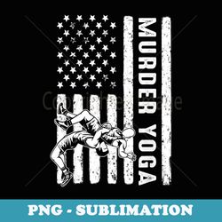 wrestling murder yoga flag - vintage sublimation png download