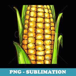 funny corn halloween costume foodie farmer - retro png sublimation digital download