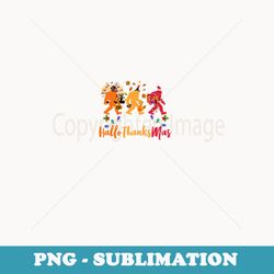 hallothanksmas bigfoot halloween thanksgiving christmas - unique sublimation png download