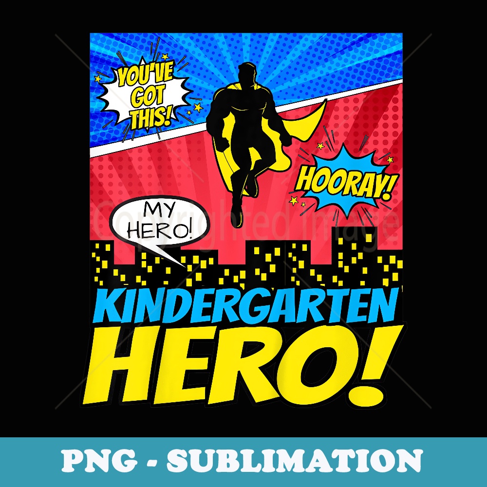 Back To School Superhero Comic Kindergarten Hero For Boys - Premium PNG Sublimation File