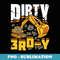 Dirty 3rd-Y 3 Years Boys 3rd Birthday Excavator Funny - Trendy Sublimation Digital Download