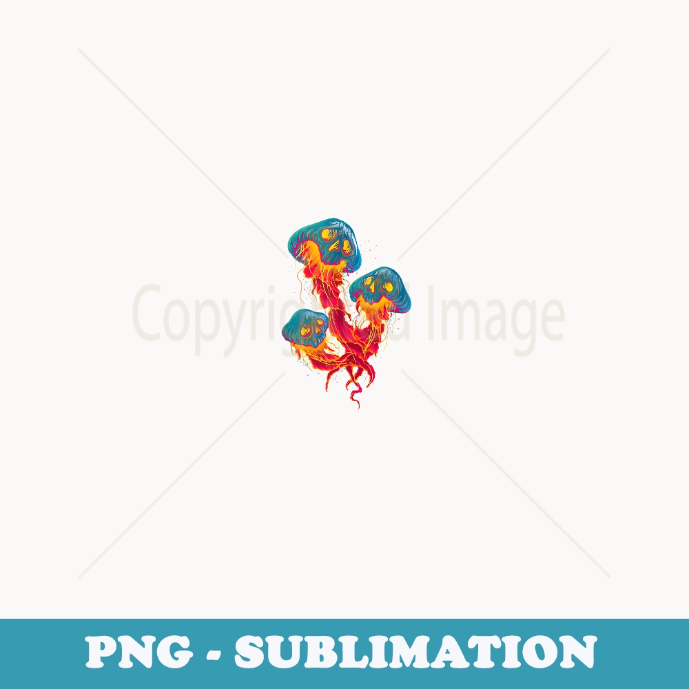 Skull And Jellyfish - PNG Sublimation Digital Download