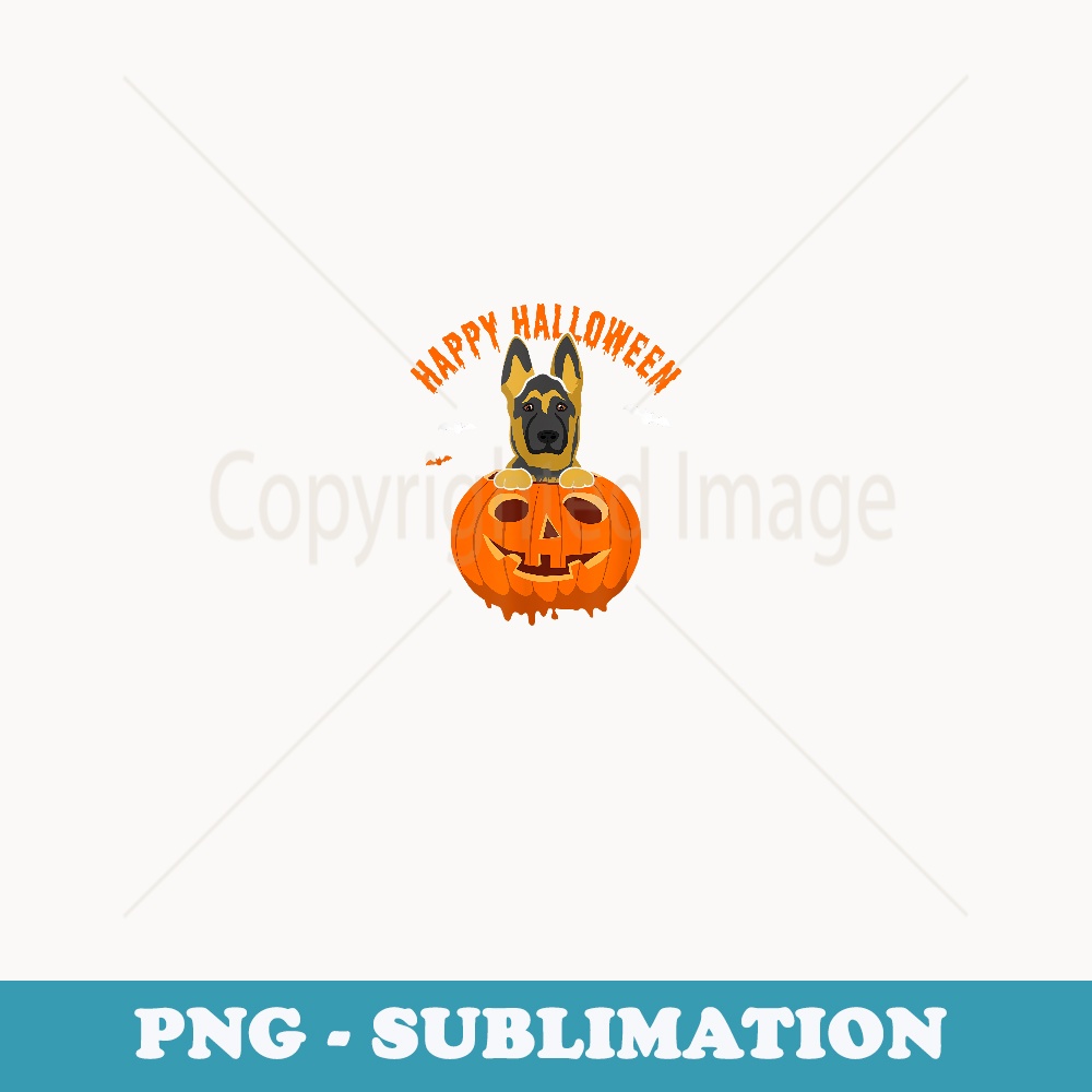 Halloween German Shepherd Too Cute to Spook Pumpkin Costume - Decorative Sublimation PNG File