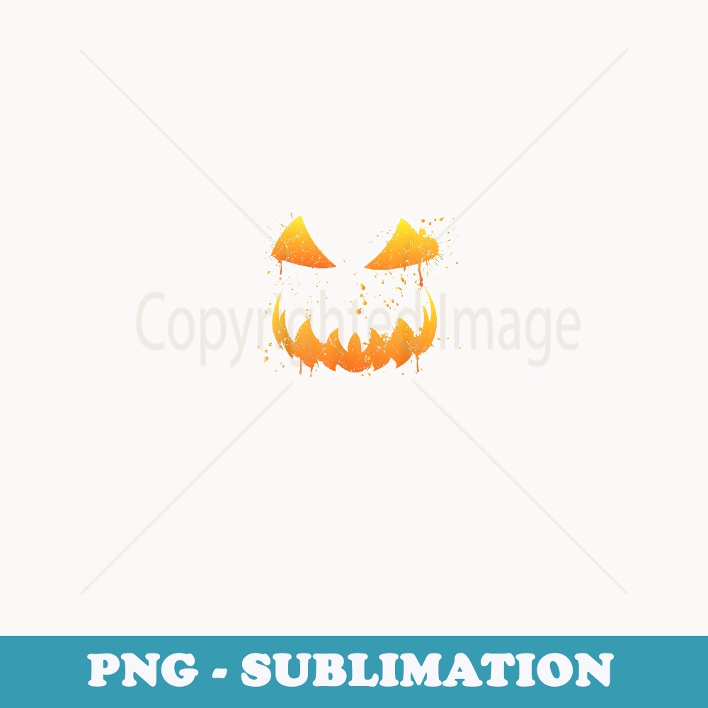 Halloween Scary Pumpkin Face Costume Boys Shamrock - Premium PNG Sublimation File