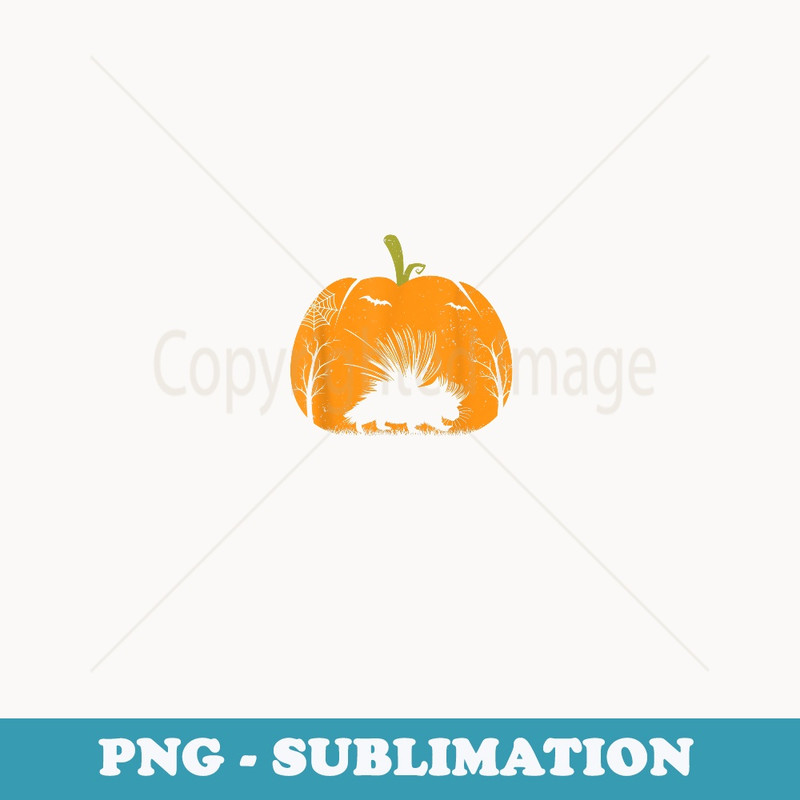 Porcupine Cute Halloween Costume Pumpkin Porcupine Lovers - High-Resolution PNG Sublimation File