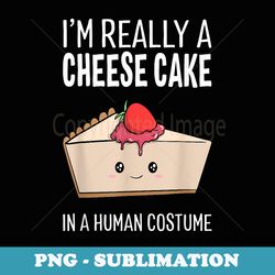 i'm really a cheesecake in a human costume halloween funny - premium sublimation digital download