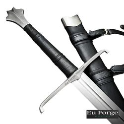 handmade english longsword with scabbrad, hand forged replica sword, medieval swords, personalized sword, groomsmen gift