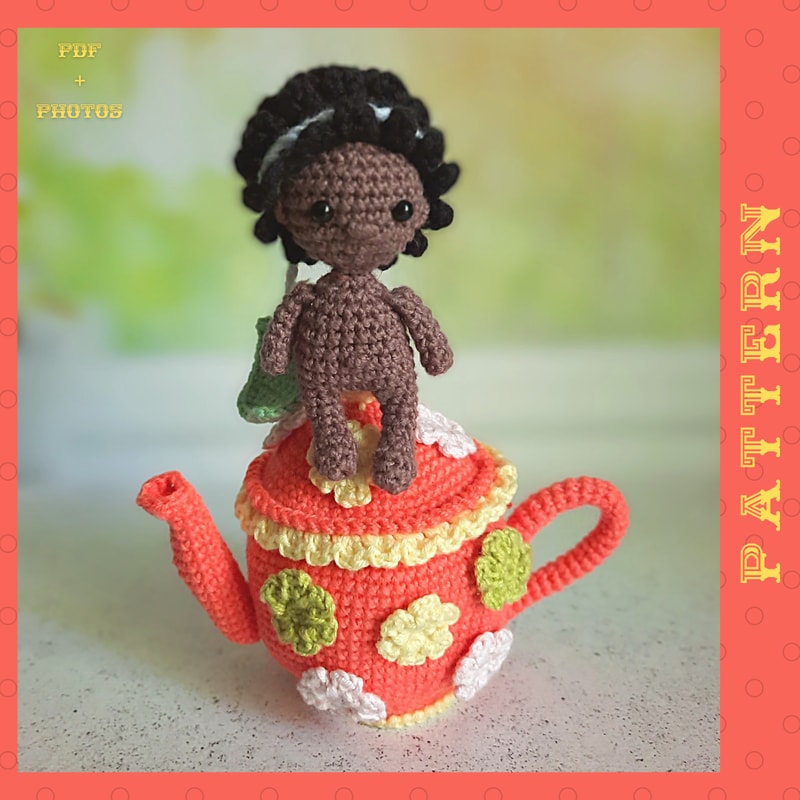 Amigurumi Teapot With TeaDoll Lil Teabag PDF Crochet Pattern In English 1