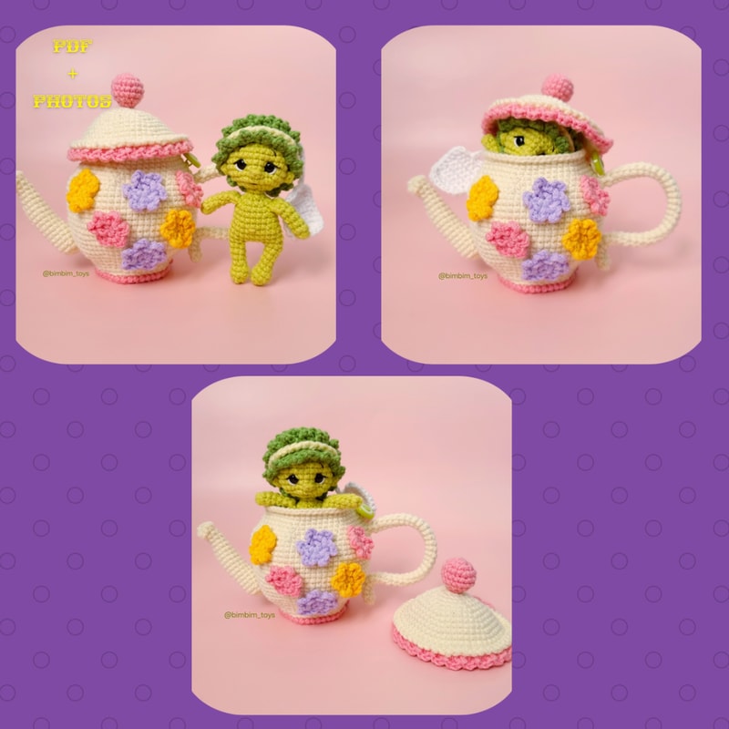Amigurumi Teapot With TeaDoll Lil Teabag PDF Crochet Pattern In English 8