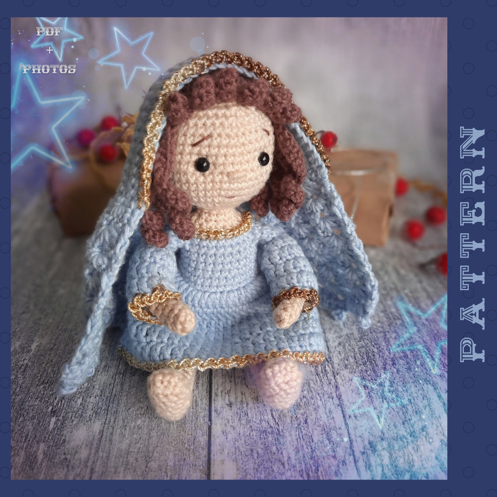 Crochet Nativity Scene Amigurumi Maria Jesus And Joseph Pattern Crochet Nativity Set PDF English Tutorial 8