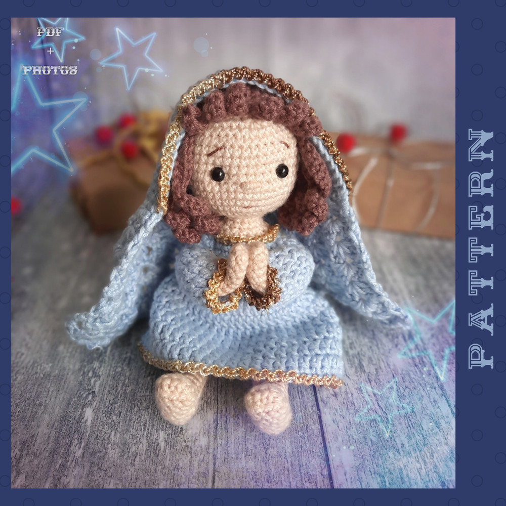 Crochet Nativity Scene Amigurumi Maria Jesus And Joseph Pattern Crochet Nativity Set PDF English Tutorial 9