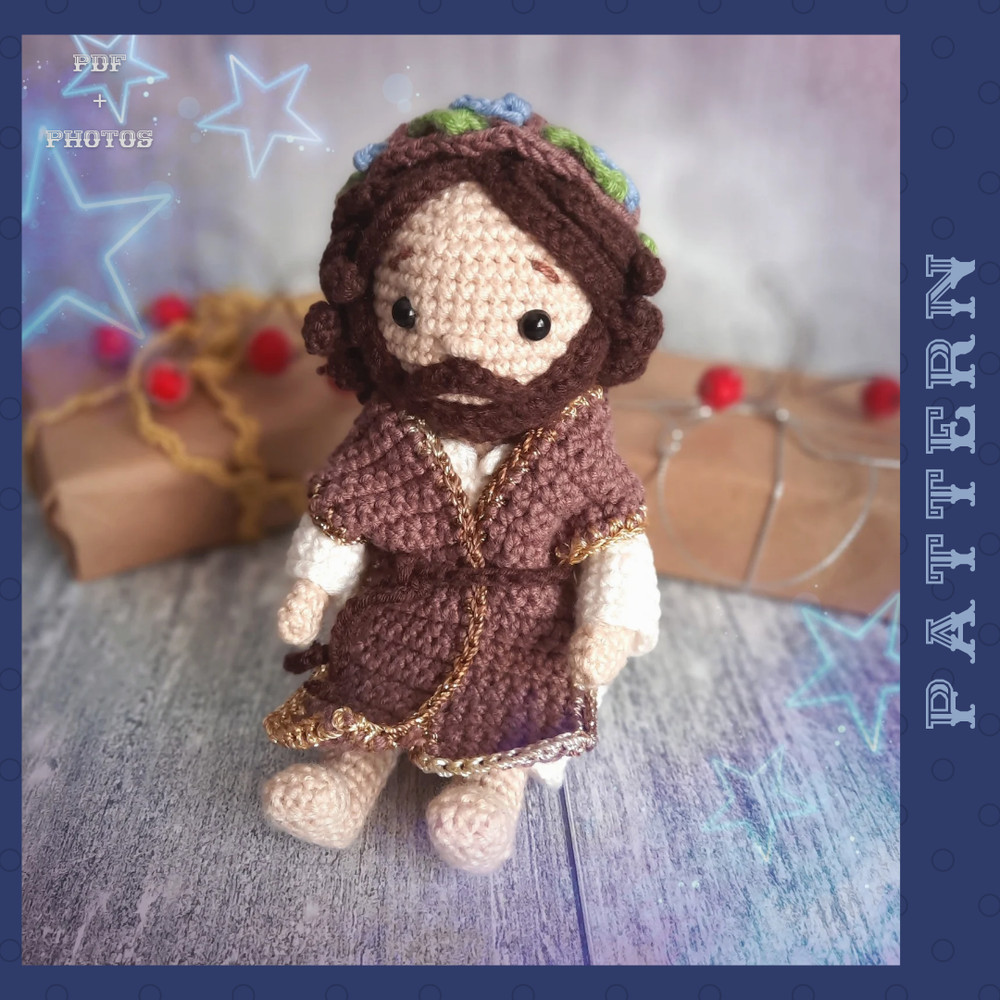 Crochet Nativity Scene Amigurumi Maria Jesus And Joseph Pattern Crochet Nativity Set PDF English Tutorial 12