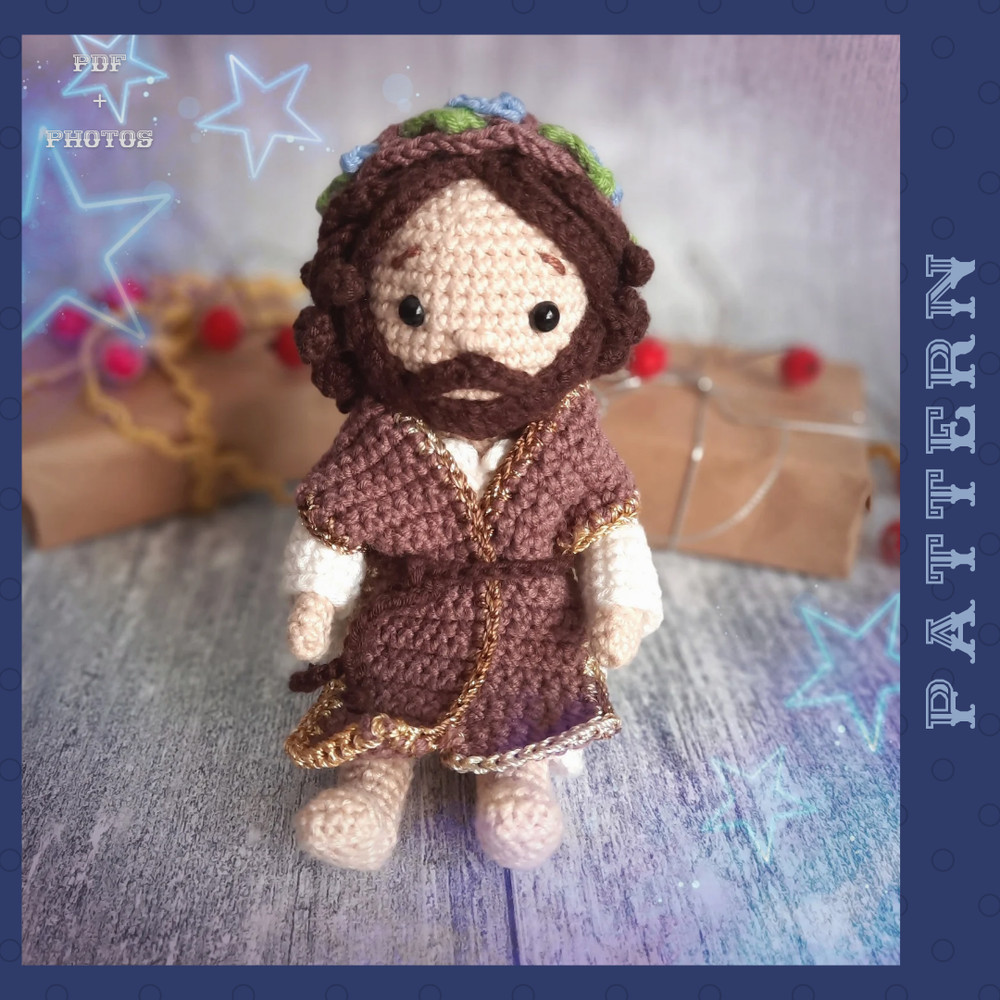 Crochet Nativity Scene Amigurumi Maria Jesus And Joseph Pattern Crochet Nativity Set PDF English Tutorial 13