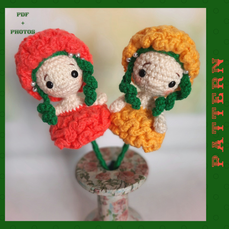 Carnation The Doll Crochet Flower Fairy Easy To Follow Tutorial English PDF Easy Flower Crochet Patterning 0